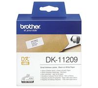 Brother Rouleau d'étiquettes DK-11209 62×29 mm papier blanc 800 pièces fixation permanente