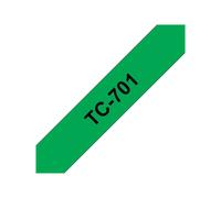 Brother TC-701 - (12 mm) - Noir sur vert - Ruban