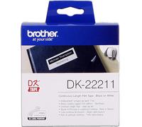 Brother DK-22211 Rouleau d'étiquettes 29 mm x 15.24 m film blanc 1 pc(s) fixation permanente DK22211 Etiquette universelles