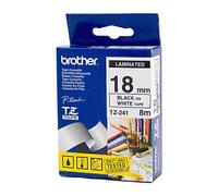 Brother Excellent Quality Durable Laminated Black on White Labelling Tape