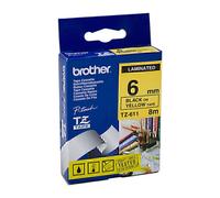 Brother Excellent Quality Durable Laminated Black on Yellow Labelling Tape