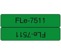 brother FLe-7511 Cassette de ruban noir / vert 21 x 45 mm 72 étiquettes