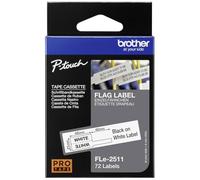 Brother FLE2511 Étiquettes D'indicateur de Cible 72 Pièce Blanc/Noir 21x45mm