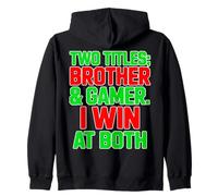Brother & Gamer I gagne au Both Cute Sibling Christmas Gaming Sweat à Capuche