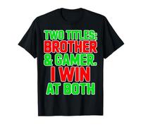 Brother & Gamer I gagne au Both Cute Sibling Christmas Gaming T-Shirt
