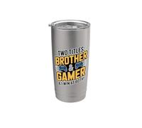 Brother & Gamer I Win at Both Fun Sibling Christmas Gaming Gobelet isotherme en acier inoxydable double paroi