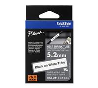 Brother Ruban thermorétractable HSe-211E - 1 cassette - Rouleau (0,52 cm x 1,5 m)