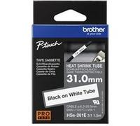 Brother HSe-261E - Noir sur blanc - Rouleau (3,1 cm x 1,5 m) 1 cassette(s) boîte de suspension - ruban thermorétractable - pour P-Touch PT-D800W