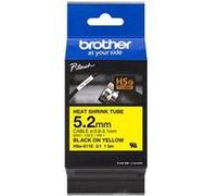 Brother HSe-611E - Noir sur jaune - Rouleau (0,52 cm x 1,5 m) 1 cassette(s) boîte de suspension - ruban thermorétractable - pour P-Touch PT-D800, PT-E300, PT-E310, PT-E550, PT-P700, PT-P750, PT-P900,