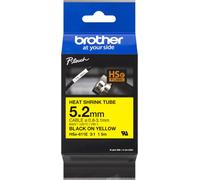 brother HSE611E Gaine thermorétractable brother HSe-611E HSE611E, 5,2 mm noir sur jaune