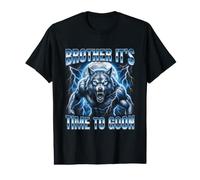 Brother It's Time to Goon Alpha Wolf Bordure Gooner T-Shirt Graphique avec Valeur