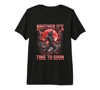Brother It's Time to Goon Alpha Wolf Bordure Gooner T-Shirt Haut de Gamme