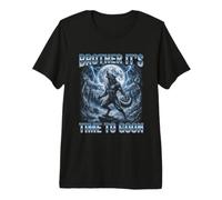 Brother It's Time to Goon Alpha Wolf Bordure Gooner T-Shirt Haut de Gamme