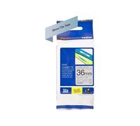 BROTHER Labelling Tape, Black on Matt Silver, 36 mm 36 mm Black on Matt Silver