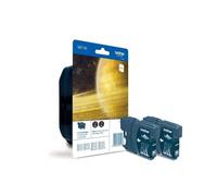 Brother LC-1100BK Inkjet Cartridges, Black, Twin Pack, Standard Yield, Includes