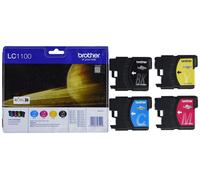 Brother LC-1100BK/LC-1100C/LC-1100M/LC-1100Y Inkjet Cartridges, Black/Cyan/Magen
