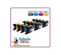 BROTHER LC-1220/1240 - Lot 12 cartouches compatible MFC J5910DW J625DW J6510DW J6710DW J6910DW LC1220 LC1240