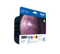 BROTHER LC-1220 cartouche d encre noir et tricolore capacité standard 4 x 300 pages 1-pack blister sans alarme