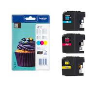 BROTHER LC-123 cartouche dencre cyan, magenta et jaune capacité standard 1-pack blister sans alarme
