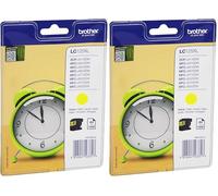 Brother LC-125XLYBP Cartouche d'encre Jaune Haute Capacité sous Blister (Lot de 2)
