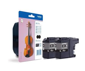 Brother LC-127XLBK Inkjet Cartridge, Black, Twin Pack, High Yield, Includes 2 x