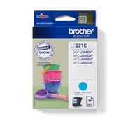Brother LC221C Cartouche d'encre Cyan 260 pages pour j562/j480/j680