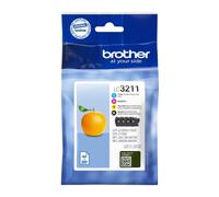 Brother LC-3211C/LC-3211M/LC-3211Y/LC-3211BK Inkjet Cartridges, Multi Pack, Stan
