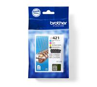 Brother LC-421VAL - Cartouche d'encre multipack couleurs, 4 x 200 pages