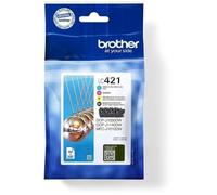 Brother LC-421VAL PagePack 4 pièce(s) Original Rendement Standard Noir, Cyan, Magenta, Jaune