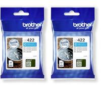 Brother LC-422C-INK CARTIDE pour MFC-J5340DW, MFC-J5345DW, MFC-J5740DW, MFC-J6540DW, MFC-J6540DW, MFC-J6940DW (Lot de 2)