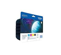 Brother LC-970VALBPRF Cartouche d'encre Noir, Bleu, Rose, Jaune