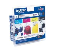 Brother LC-980BK/LC-980C/LC-980M/LC-980Y Inkjet Cartridges, Black/Cyan/Magenta/Y