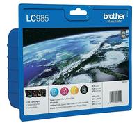 Brother LC-985 VAL BP, LC-985VALBP Lot de 4 cartouches d'encre d'origine Noir/cyan/magenta/jaune