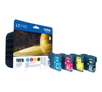 Brother Encre LC-1100 d'origine pack bundle noir, cyan, magenta, jaune LC1100VALBP