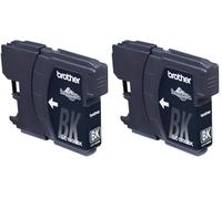 Brother LC1100BK | Cartouche d'encre Originale | Noir, Taille Unique (Lot de 2)