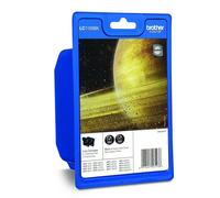 Brother LC1100BKBP2DR Cartouche d'encre noire originale Brother Blister double Acustic Magnetic (LC-1100BKBP2DR)