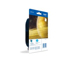 Brother LC1100CBP Cartouche d'encre Cyan Originale, Rendement 325 pages, Compatible DCP/MFC, Dimensions 170x35x125mm, Poids 56g
