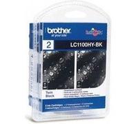 PACK 2 CARTOUCHE BROTHER NOIRE LC1100 / lc1100bkp2 noir pas cyan jaune magenta