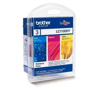 brother LC1100HYRBWBP brother LC-1100HY/C/M/Y cyan, magenta, jaune Cartouches d'impression, lot de 3
