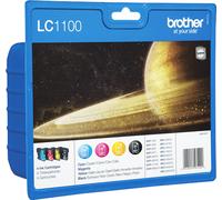 Brother Encre LC-1100 d'origine pack bundle noir, cyan, magenta, jaune LC1100VALBP