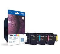 Brother LC1220RBWBP | Pack blister de 3 Cartouches d'encre couleur | Cyan / Magenta / Jaune | 300 pages