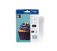 Brother lc123bk - pack de 2 - à rendement élevé - noir - original - ca