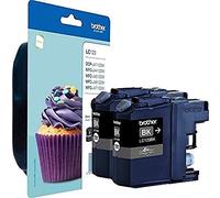 Brother LC123BKBP2 | Pack blister de 2 Cartouches noire originales | 600 pages
