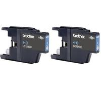 Brother LC1240C | Cartouche d'encre Originale | Cyan Standard (Lot de 2)