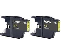 Brother LC1240Y | Cartouche d'encre Originale | Jaune (Lot de 2)