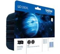 Brother LC1280XL Twin-Pack - Pack de 2 - noir - original - blister avec alarme acoustique / électromagnétique - cartouche d'encre Noir G