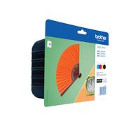 Brother LC129XLVALBP Pack 4 Cartouches d'Encre Originales (Noir, Cyan, Bordeaux, Jaune) - Rendement Noir: 2400 pages, Couleur: 1200 pages - Compatibilité MFC-J6520DW, MFC-J6720DW, MFC-J6920DW