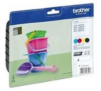 Brother LC221 Value Pack - Pack de 4 - noir, jaune, cyan, magenta - original - cartouche d'encre - pour Brother DCP-J562DW, MFC-J680DW, MFC-J880DW Couleur G
