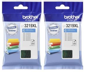 Brother LC3219XLC | Cartouche d'encre Originale | Cyan XL (Lot de 2)