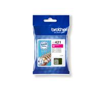 Brother LC421M Cartouche d'Encre Originale Magenta, Rendement 200 Pages, Compatibilité DCP-J1050DW/J1140DW/MFC-J1010DW, Dimensions 10x70x85mm, 36g